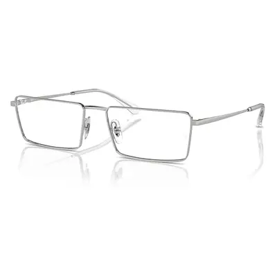 Ray-Ban Eyeglasses Unisex Emy Optics - Silver Frame Clear Lenses Polarized 56-17