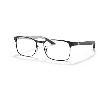 Ray-Ban Eyeglasses Unisex Rb8416 Optics - Black On Gunmetal Frame Clear Lenses Polarized 55-17