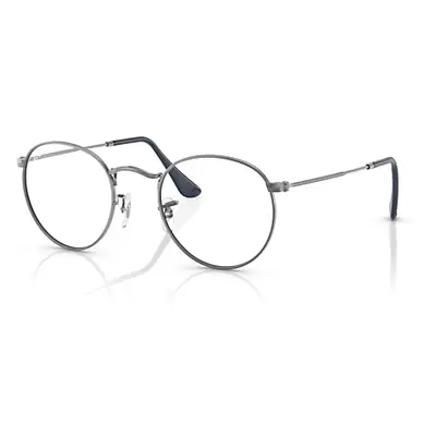 Ray-Ban Eyeglasses Unisex Round Metal Optics - Gunmetal Frame Demo Lens Lenses 50-21