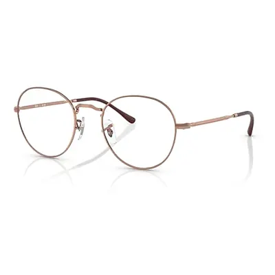 Ray-Ban Eyeglasses Unisex Round Metal Optics II - Rose Gold Frame Clear Lenses Polarized 51-20