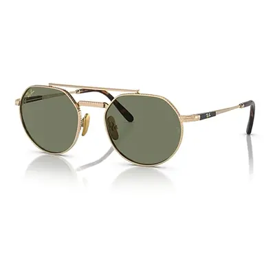 Ray-Ban Sunglasses Unisex Jack II Titanium - Arista Gold Frame Green Lenses 51-20