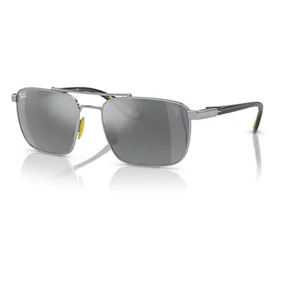 Ray-Ban Sunglasses Man Rb3715m Scuderia Ferrari Collection - Grey Frame Silver Lenses 58-18