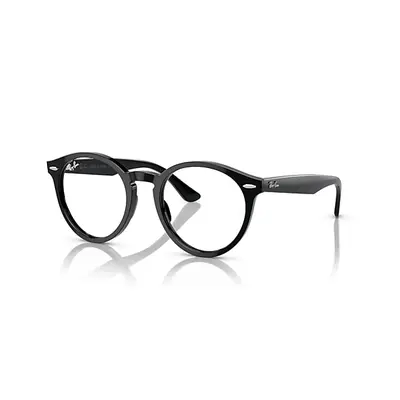 Ray-Ban Eyeglasses Unisex Larry Optics - Black Frame Clear Lenses Polarized 49-21