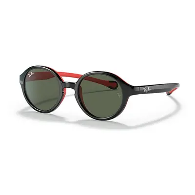 Ray-Ban Sunglasses Children Rb9075s Kids - Black On Red Frame Green Lenses 39-16