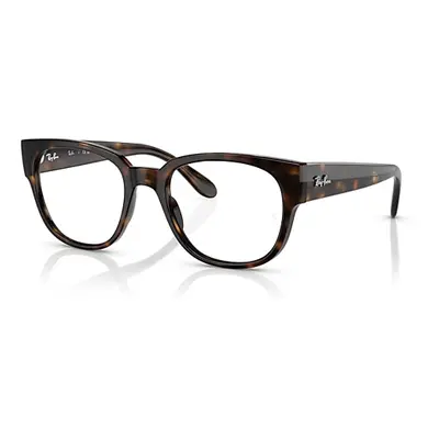 Ray-Ban Eyeglasses Unisex Rb7210 Optics - Havana Frame Clear Lenses Polarized 52-20