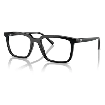 Ray-Ban Eyeglasses Unisex Alain Optics - Black Frame Clear Lenses Polarized 52-18