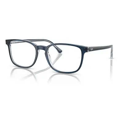 Ray-Ban Eyeglasses Unisex Rb5418 Optics - Blue On Transparent Blue Frame Clear Lenses Polarized 