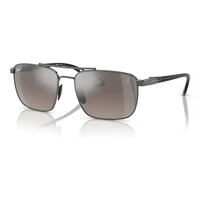 Ray-Ban Sunglasses Man Rb3715m Scuderia Ferrari Collection - Black Frame Silver Lenses Polarized