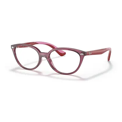 Ray-Ban Eyeglasses Children Rb1612 Optics Kids - Red On Pink Frame Clear Lenses Polarized 48-15