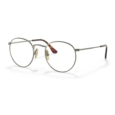 Ray-Ban Eyeglasses Unisex Round Titanium Optics - Gold Frame Clear Lenses 50-21