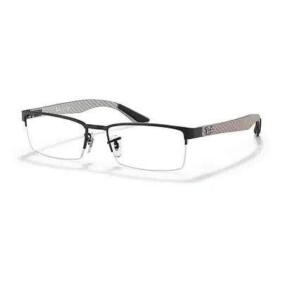 Ray-Ban Eyeglasses Unisex Rb8412 Optics - Grey Frame Clear Lenses 52-17