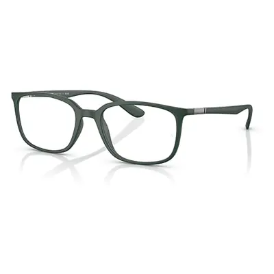 Ray-Ban Eyeglasses Unisex Rb7208 Optics - Green Frame Clear Lenses Polarized 52-18