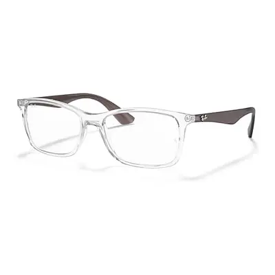 Ray-Ban Eyeglasses Unisex Rb7047 Optics - Transparent Grey Frame Clear Lenses Polarized 54-17