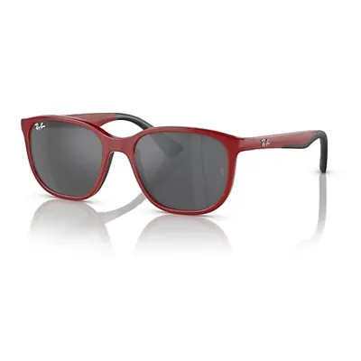 Ray-Ban Sunglasses Children Rb9078s Kids Bio-based - Red On Black Frame Silver Lenses 48-16