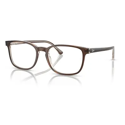 Ray-Ban Eyeglasses Unisex Rb5418 Optics - Brown On Transparent Light Brown Frame Clear Lenses Po