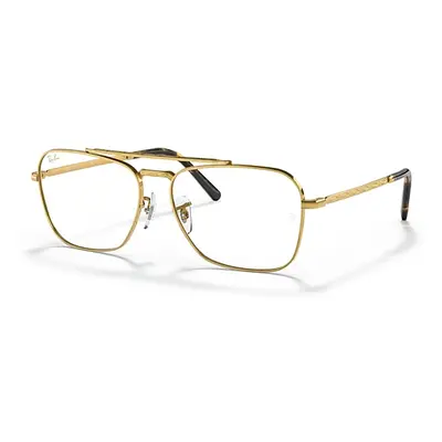 Ray-Ban Eyeglasses Unisex New Caravan Optics - Gold Frame Clear Lenses Polarized 55-15