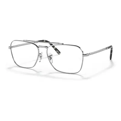 Ray-Ban Eyeglasses Unisex New Caravan Optics - Silver Frame Clear Lenses Polarized 55-15