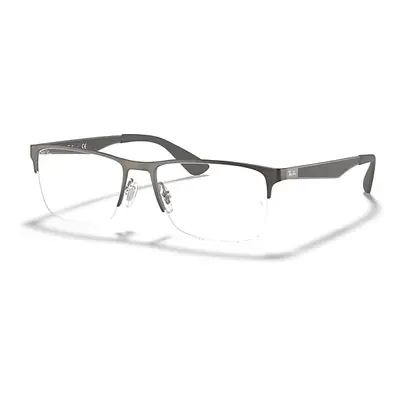 Ray-Ban Eyeglasses Unisex Rb6335 Optics - Grey Frame Clear Lenses Polarized 54-17