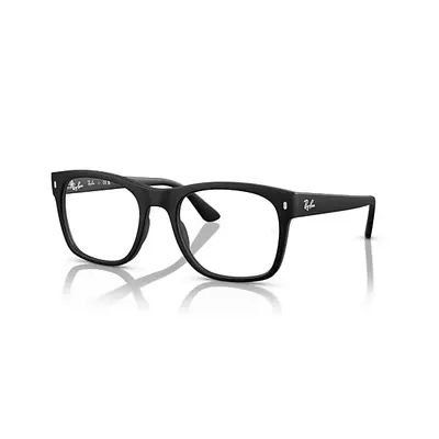 Ray-Ban Eyeglasses Unisex Rb7228 Optics - Black Frame Clear Lenses Polarized 53-21