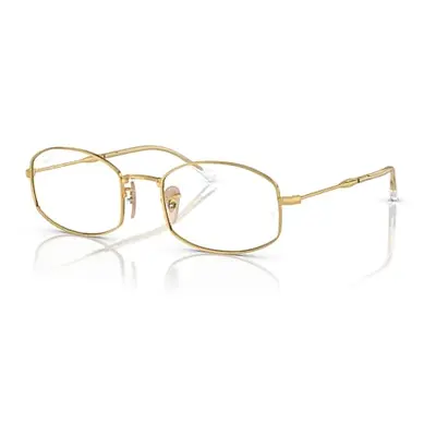 Ray-Ban Eyeglasses Unisex Rb6510 Optics - Arista Gold Frame Clear Lenses Polarized 52-20