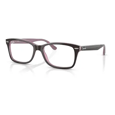 Ray-Ban Eyeglasses Unisex Rb5428 Optics - Brown On Pink Frame Clear Lenses Polarized 53-17