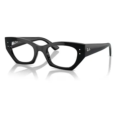 Ray-Ban Eyeglasses Unisex Zena Optics Bio-based - Black Frame Clear Lenses Polarized 52-22