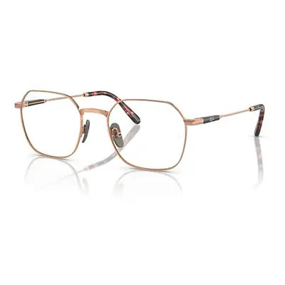 Ray-Ban Eyeglasses Unisex Jim Titanium Optics - Light Brown Frame Clear Lenses Polarized 53-20