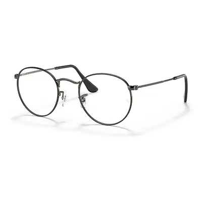 Ray-Ban Eyeglasses Unisex Round Metal Optics - Antique Gunmetal Frame Demo Lens Lenses 47-21