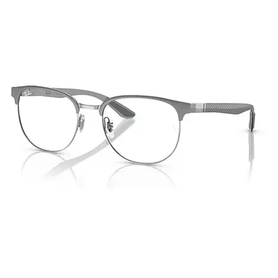 Ray-Ban Eyeglasses Man Rb8422 Optics - Grey On Silver Frame Clear Lenses Polarized 52-19