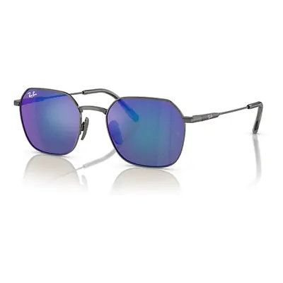 Ray-Ban Sunglasses Unisex Jim Titanium - Gunmetal Frame Blue Lenses Polarized 53-20