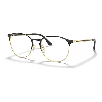 Ray-Ban Eyeglasses Unisex Rb6375 Optics - Gold Frame Clear Lenses Polarized 51-18