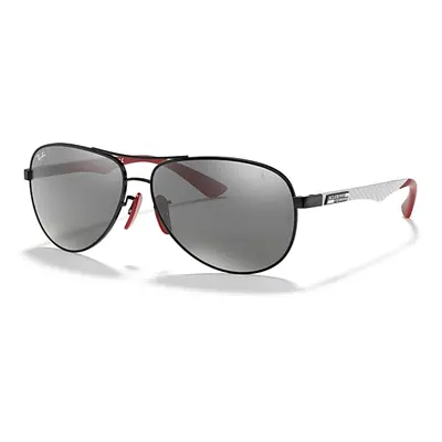 Ray-Ban Sunglasses Man Rb8313m Scuderia Ferrari Collection - Black Frame Silver Lenses 61-13