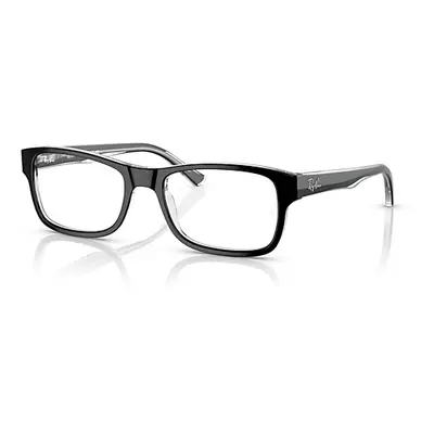 Ray-Ban Eyeglasses Unisex Rb5268 Optics - Black On Transparent Frame Clear Lenses Polarized 50-1