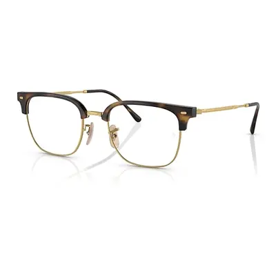 Ray-Ban Eyeglasses Unisex New Clubmaster Optics - Gold Frame Clear Lenses Polarized 53-20