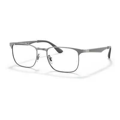 Ray-Ban Eyeglasses Unisex Rb6363 Optics - Gunmetal Frame Clear Lenses 54-18