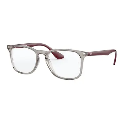 Ray-Ban Eyeglasses Unisex Rb7074 Optics - Shiny Bordeaux Frame Clear Lenses 52-18