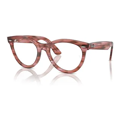 Ray-Ban Eyeglasses Unisex Wayfarer Way Optics - Striped Transparent Pink Frame Clear Lenses Pola