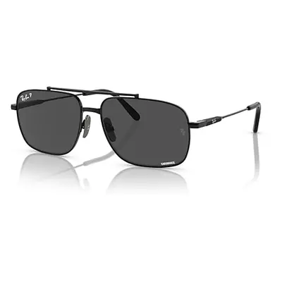 Ray-Ban Sunglasses Unisex Michael Titanium - Black Frame Grey Lenses Polarized 59-15