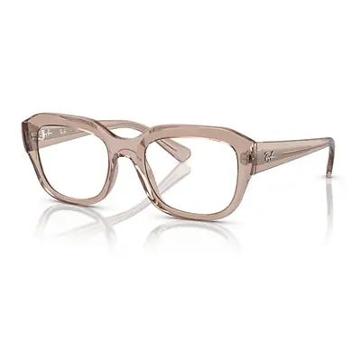 Ray-Ban Eyeglasses Unisex Leonid Optics Bio-based - Transparent Light Brown Frame Clear Lenses P