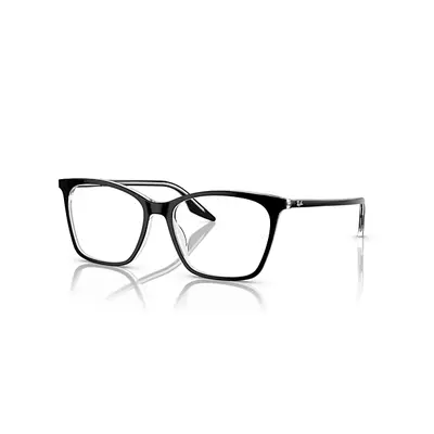 Ray-Ban Eyeglasses Woman Rb5422 Optics - Black On Transparent Frame Demo Lens Lenses Polarized 5