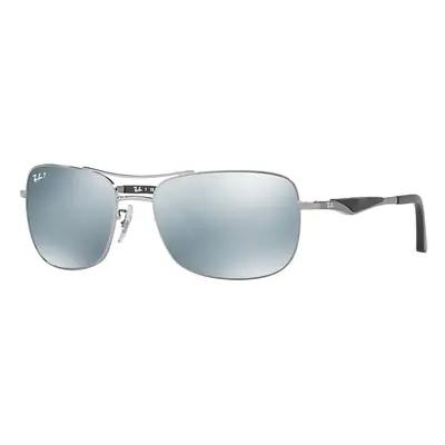 Ray-Ban Sunglasses Man Rb3515 - Gunmetal Frame Silver Lenses Polarized 61-17