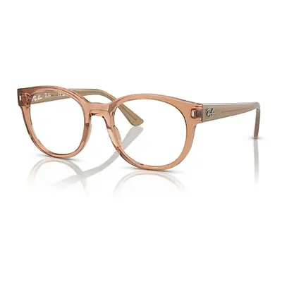 Ray-Ban Eyeglasses Unisex Rb7227 Optics - Transparent Light Brown Frame Demo Lens Lenses Polariz