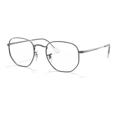 Ray-Ban Eyeglasses Unisex Hexagonal Optics - Gunmetal Frame Clear Lenses 48-21