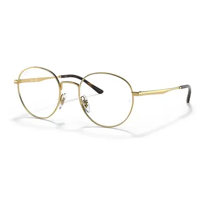 Ray-Ban Eyeglasses Unisex Rb3681 Optics - Arista Gold Frame Clear Lenses 48-20