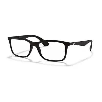 Ray-Ban Eyeglasses Unisex Rb7047 Optics - Black Frame Clear Lenses Polarized 56-17