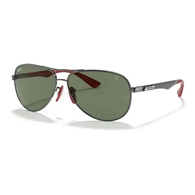 Ray-Ban Sunglasses Man Rb8313m Scuderia Ferrari Collection - Black Frame Green Lenses 61-13