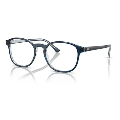 Ray-Ban Eyeglasses Unisex Rb5417 Optics - Blue On Transparent Blue Frame Clear Lenses Polarized 