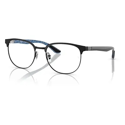 Ray-Ban Eyeglasses Man Rb8422 Optics - Dark Carbon On Blue Frame Clear Lenses Polarized 52-19