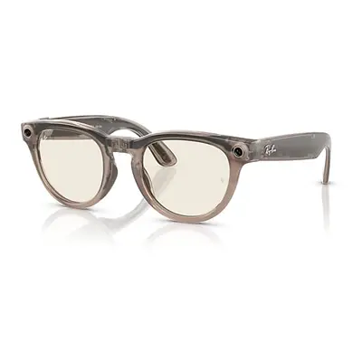 Ray-Ban AI Glasses | Meta Low Bridge Fit Headliner Unisex Warm Stone Frame Green Lenses 51-23 Fa