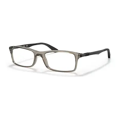 Ray-Ban Eyeglasses Unisex Rb7017 Optics - Black Frame Clear Lenses Polarized 56-17